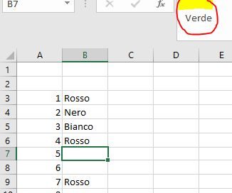 cella con ritorno a capo in Excel