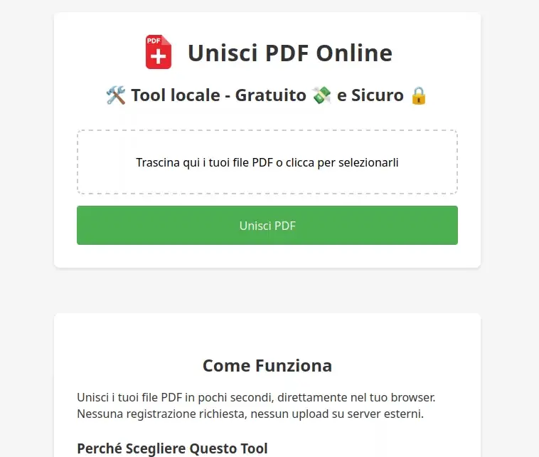Come unire file PDF - guida visiva