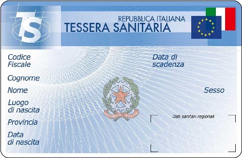 La tessera sanitaria, che ha sostituito il vecchio tesserino del Codice Fiscale