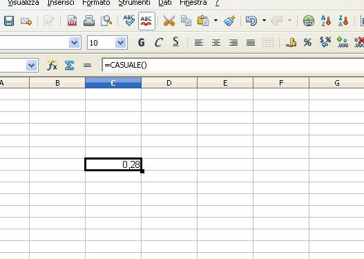 La funzione CASUALE