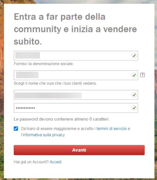 Iscrizione come contributor su Shutterstock, step 3