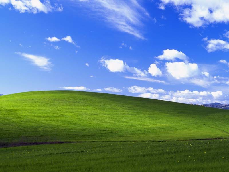 Colline, lo sfondo ufficiale di Windows XP