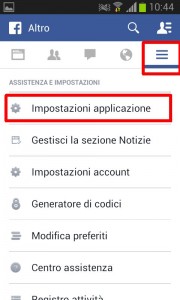 L'opzione per disattivare l'anteprima dei video su Facebook si trova sotto le Impostazioni applicazione