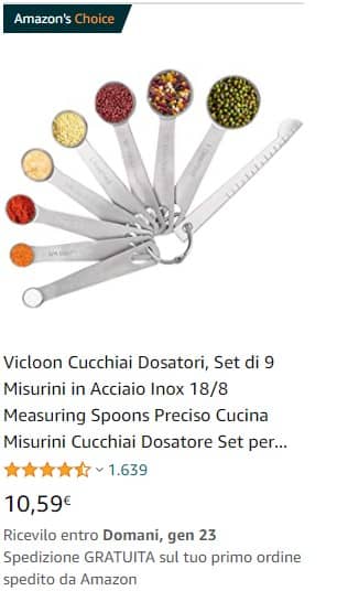 cucchiaini dosatori per sale e spezie