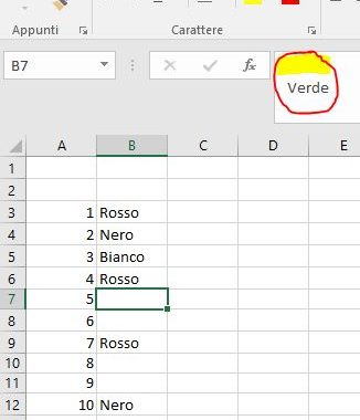 cella con ritorno a capo in Excel