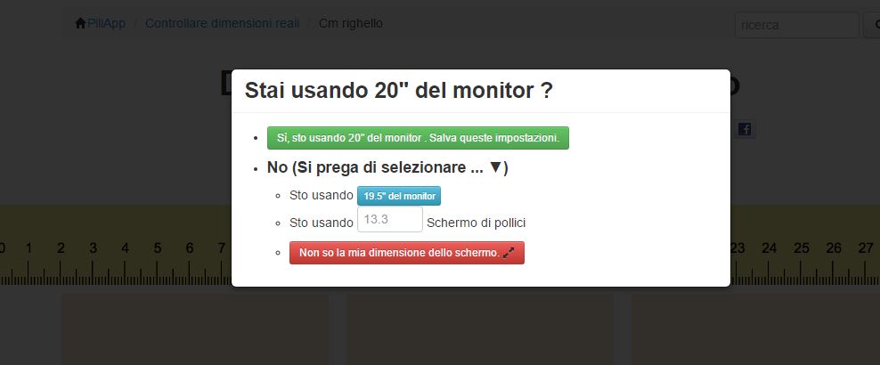 richiesta dimensioni monitor
