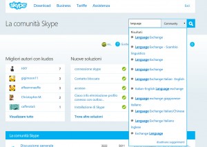 scambio linguistico tramite Skype